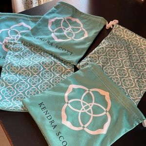 Kendra Scott teal dust bags